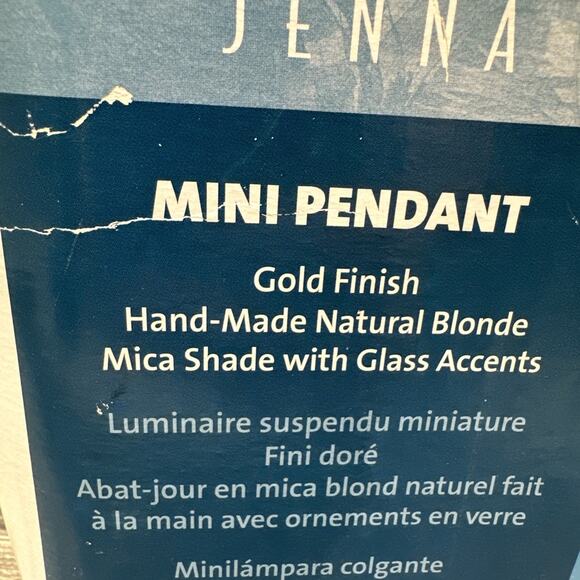 Quoizel Jenna Gold Pendant Light hand-made natural blonde {E8} - Picture 2 of 9